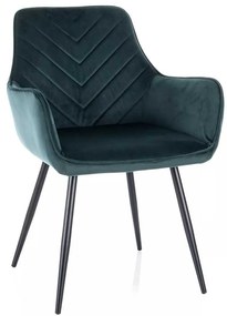 Scaun de bucătărie Maya Velvet, verde