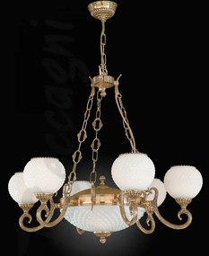 Candelabru clasic din alama 6+2 design italian 8550