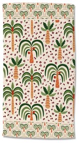 Prosop de plajă verde-bej din catifea 100x180 cm Cezan – Good Morning