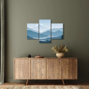 Tablou - Munții cu privirea graficeanului (90x60 cm)