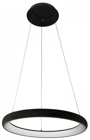 Lustra moderna neagra circulara cu led Italux Alessia d51