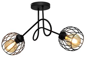 Lustră aplicată OXFORD 2xE27/15W/230V neagră