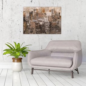 Tablou - Abstract, nuanțe maro (70x50 cm)
