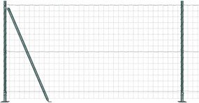 vidaXL Gard cu Stâlp Verde 1,2 x 25 m Oțel