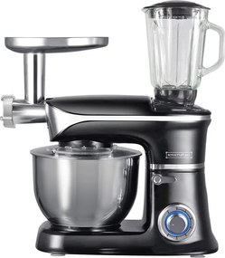 La mâna a doua: Robot de bucatarie 3in1 Royalty Line RL-PKM1900, 7BG, 1900W, 6.5 Litri, Blender, Mixer Planetar, Tocator, Negru