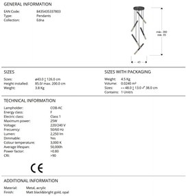 Lustra LED moderna design minimalist Edna