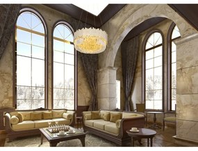 Lustră pe cablu MAXLIGHT P0368 TREND 8xE14/40W/230V d. 45 cm auriu