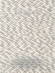 Covor gri deschis/crem țesut manual din lână 160x230 cm Lyon Beans – Elle Decoration