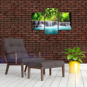 Tablou - Cascadă, turcoaz (90x60 cm)