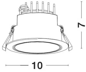 Spot LED incastrabil tavan fals / plafon CARPO negru