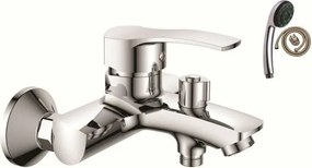 Baterie cada-dus Inter Ceramic Quadrat monocomanda crom lucios cu set de dus