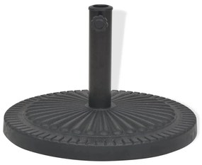 Suport umbrela de soare, rasina, rotund, negru, 14 kg