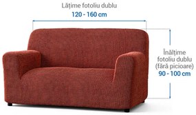 Huse bielastice COSTINA culoarea cupru fotoliu dublu (l. 120 - 160 cm)