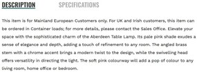 Veioza/Lampa de masa metal moderna Aberdeen roz