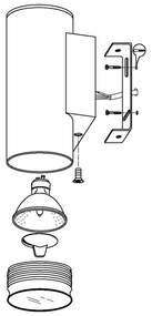 Aplică LED RGBW dimabilă de exterior Eglo 33582 RIGA 2xGU10/5W/230V IP44