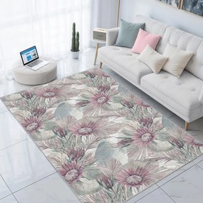 Covor mov/gri lavabil 160x230 cm Dusty Flowers – Mila Home