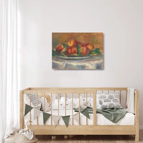 Tablou pe sticlă - Auguste Renoir, Peaches on a  Plate, reproducere (70x50 cm)