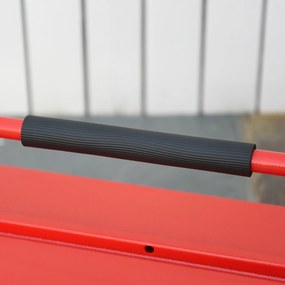 DURHAND Caseta Unelte Metalică Pliabilă, Organizator cu 5 Tavi și 3 Rafturi, pentru Atelier | Aosom Romania
