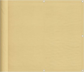 vidaXL Paravan de balcon, nisipiu, 90x1000 cm, 100% poliester oxford