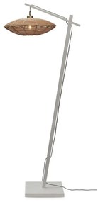 Lampadar eco din bambus cu ratan Tanami S white/disc, nat