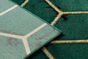 Exclusiv EMERALD covor 1014 glamour, stilat, cub sticla verde / aur