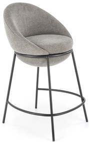 Scaun de bar tapitat H118 gri