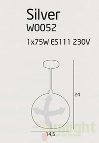 Spot directionabil Silver alb W0052 MX