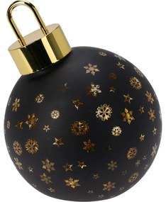 Ornament de Crăciun LED Xmas Ball negru, diametru 15 cm