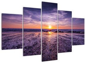 Tabloul cu plaja - apus de soare (150x105 cm)