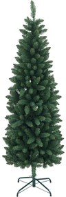 HOMCOM Brad Artificial de Crăciun cu 479 Ramuri, Brad de Crăciun Înalt și Îngust cu Bază Pliabilă, Ø65x180 cm, Verde | Aosom Romania