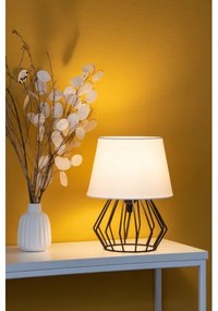 Lampă de masă Spot-Light 7667104 MANGOO 1xE27/40W/230V alb/negru