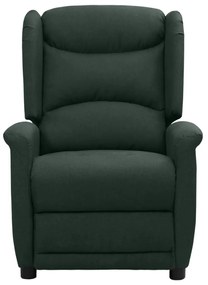 338870 vidaXL Fotoliu rabatabil, verde închis, material textil