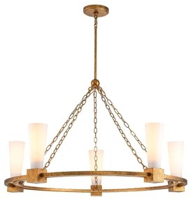 Elstead KRISTY5-DG-OPAL - Lustră pe tijă KRISTY 5xE27/40W/230V, cupru