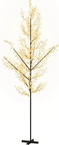 vidaXL Copac cu flori de cireș cu LED, 672 LED-uri alb calde, 400 cm