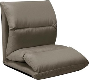 vidaXL Scaun de podea pliabil, gri închis, microfibră