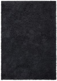 Covor negru Shaggy 200 cm x 200 cm x 30 mm