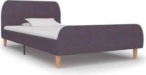 vidaXL Cadru de pat, gri taupe, 90 x 200 cm, material textil