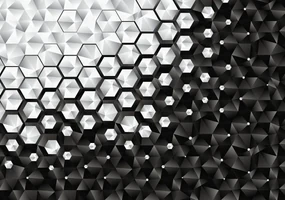 Fototapet - 3D  hexagon (254x184 cm), în 8 de alte dimensiuni noi