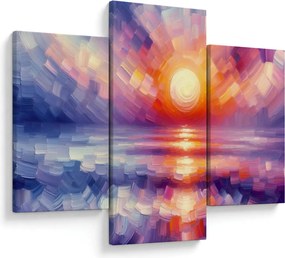 Tablou - Apus de soare artistic colorat (90x60 cm)