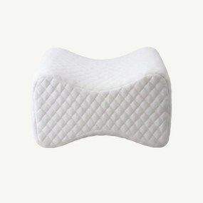 Perna ortopedica genunchi memory foam, husa bambus, Alb
