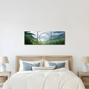 Tablou -Jungla din Seychelles (cu ceas) (90x30 cm)