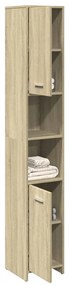 vidaXL Dulap de baie, stejar sonoma, 30x30x183,5 cm, PAL