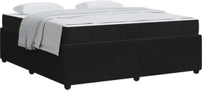 vidaXL Cadru de pat cu saltea Negru 180 x 200 cm țesătură