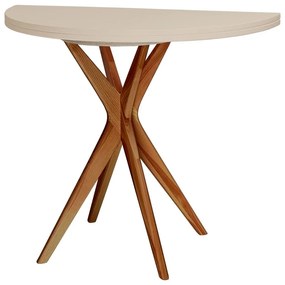 Masă de dining rotundă extensibilă 45x90 cm Jubi – Ragaba
