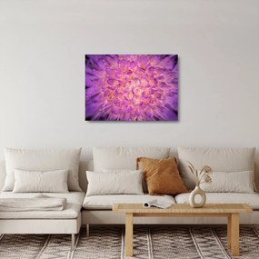 Tablou pe sticlă detailat cu floare (70x50 cm)