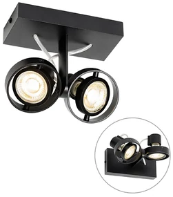 Spotlight modern negru cu 2 lumini - Master 50