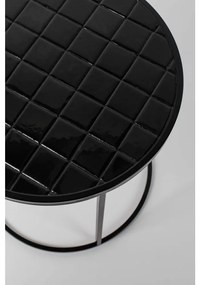 Masuta de cafea rotunda ceramica neagra Glazed