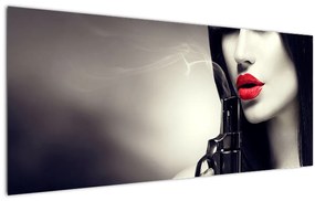 Tablou - Femeia misterioasă (120x50 cm)