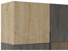 Dulap maro/în culoare naturală cu aspect de lemn de stejar 100x130 cm Titan – Marckeric