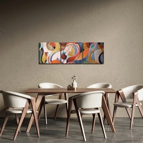 Tablou - Abstract muzical (cu ceas) (90x30 cm)